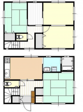 福山市新涯町、収益物件/住宅の間取り画像です