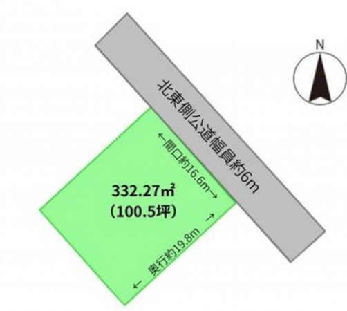 福山市瀬戸町大字地頭分、土地の間取り画像です