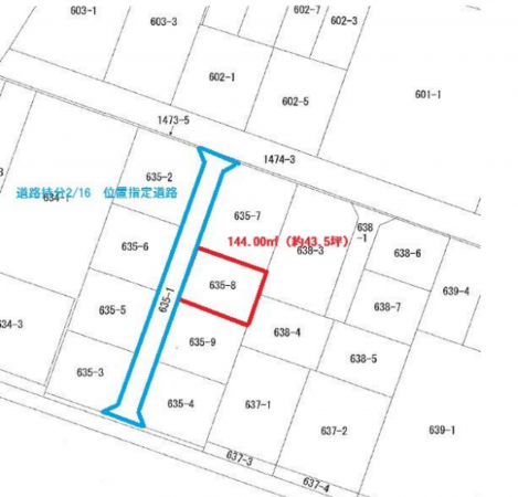 福山市川口町、土地の間取り画像です