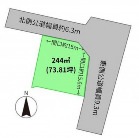 福山市久松台、土地の間取り画像です
