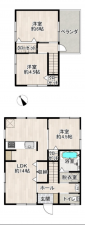 福山市千代田町、中古一戸建ての間取り画像です