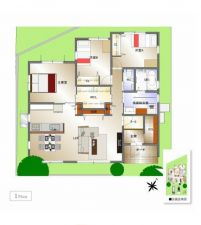 福山市東陽台、新築一戸建ての間取り画像です