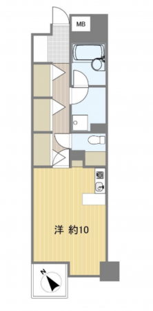 福山市沖野上町、収益物件/マンションの間取り画像です