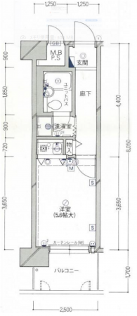 福山市西町、収益物件/マンションの間取り画像です
