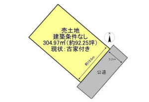 福山市幕山台、土地の間取り画像です