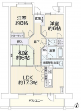 福山市光南町、マンションの間取り画像です