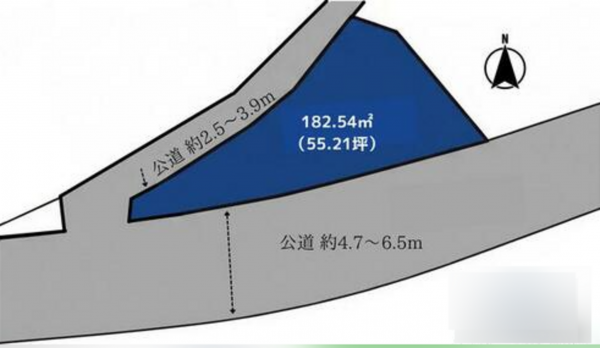 福山市草戸町、土地の間取り画像です