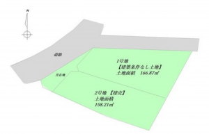 福山市北本庄、土地の間取り画像です