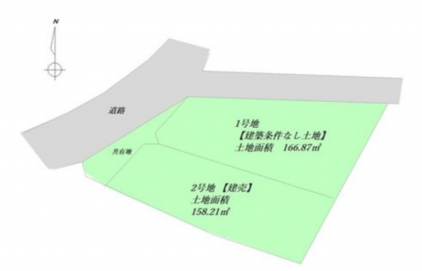 福山市北本庄、土地の間取り画像です