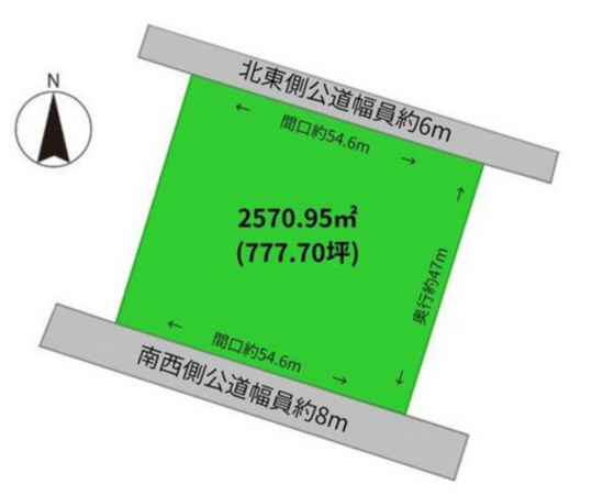 福山市曙町、土地の間取り画像です