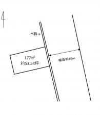 福山市田尻町、土地の間取り画像です