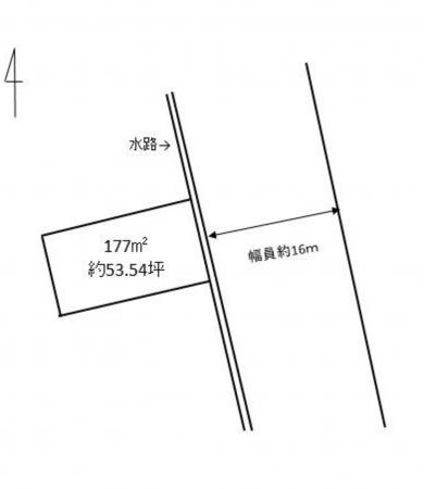 福山市田尻町、土地の間取り画像です