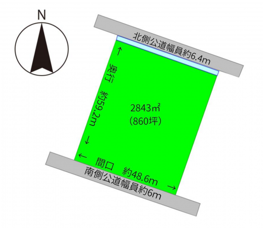 福山市川口町、土地の間取り画像です