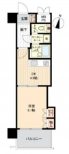 福山市丸之内、収益物件/マンションの間取り画像です