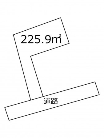 鹿児島市明和、土地の間取り画像です