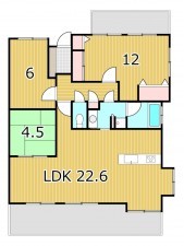 鹿児島市与次郎、マンションの間取り画像です