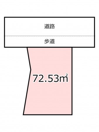 鹿児島市西田、土地の間取り画像です