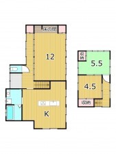 鹿児島市田上、中古一戸建ての間取り画像です