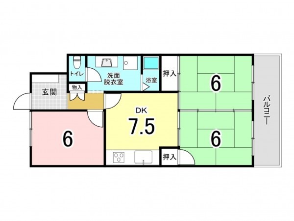 鹿児島市松原町、マンションの間取り画像です