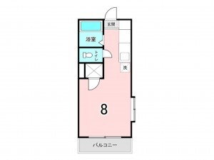 鹿児島市田上、マンションの間取り画像です