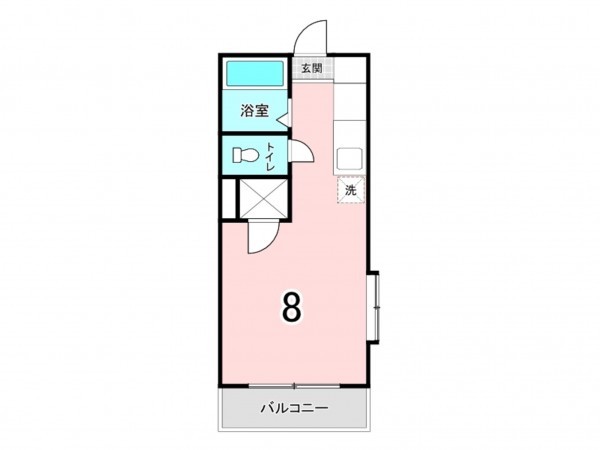 鹿児島市田上、マンションの間取り画像です