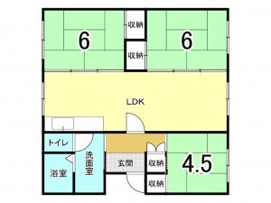 鹿児島市鴨池新町、マンションの間取り画像です