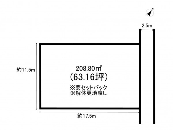 鹿児島市草牟田、土地の間取り画像です