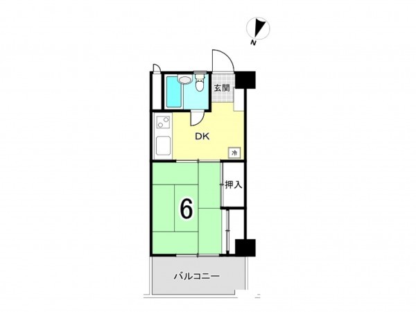 鹿児島市新照院町、マンションの間取り画像です