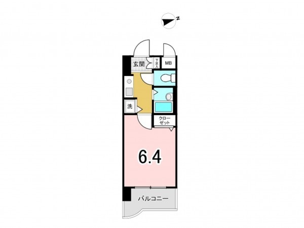 鹿児島市下荒田、マンションの間取り画像です