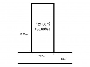 鹿児島市紫原、土地の間取り画像です