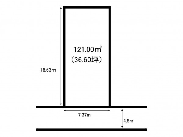 鹿児島市紫原、土地の間取り画像です