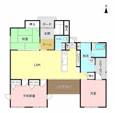 鹿児島市武岡、中古一戸建ての間取り画像です
