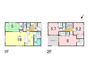 鹿児島市紫原、新築一戸建ての間取り画像です