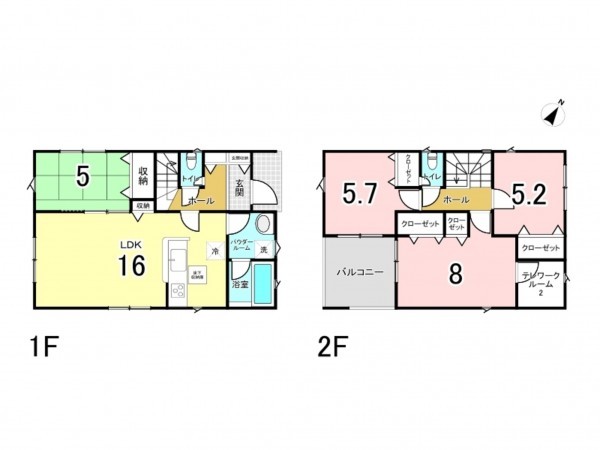 鹿児島市紫原、新築一戸建ての間取り画像です
