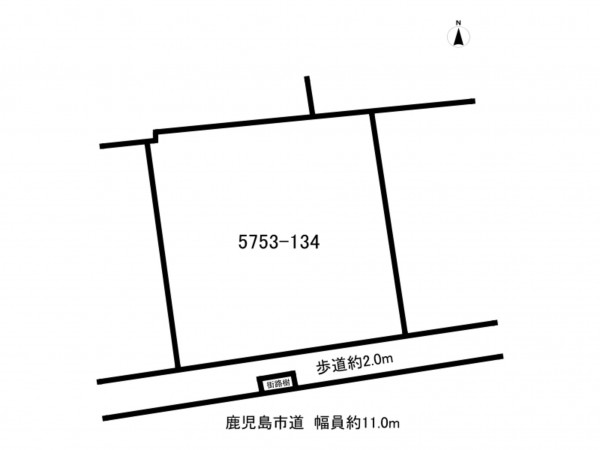 鹿児島市武岡、土地の間取り画像です