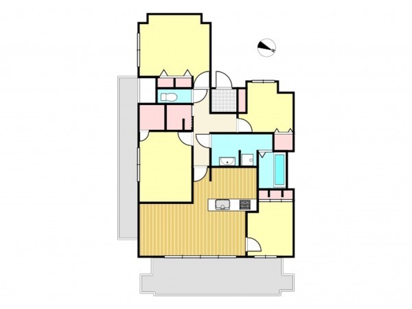 鹿児島市泉町、マンションの間取り画像です