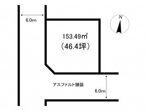 鹿児島市城西、土地の間取り画像です