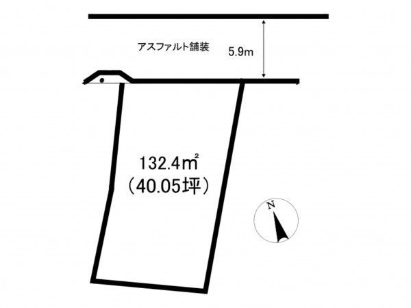 鹿児島市鴨池、土地の間取り画像です
