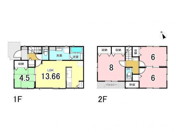 鹿児島市下荒田、新築一戸建ての間取り画像です