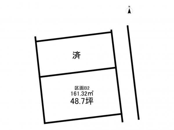 鹿児島市田上、土地の間取り画像です