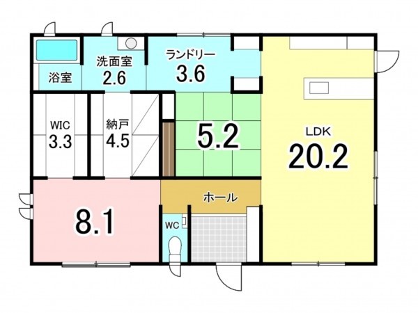 鹿児島市郡元、中古一戸建ての間取り画像です