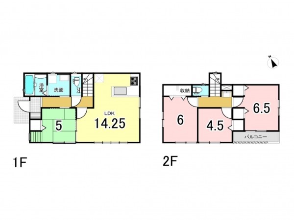 鹿児島市下荒田、新築一戸建ての間取り画像です