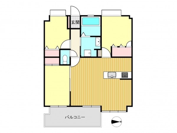 鹿児島市堀江町、マンションの間取り画像です