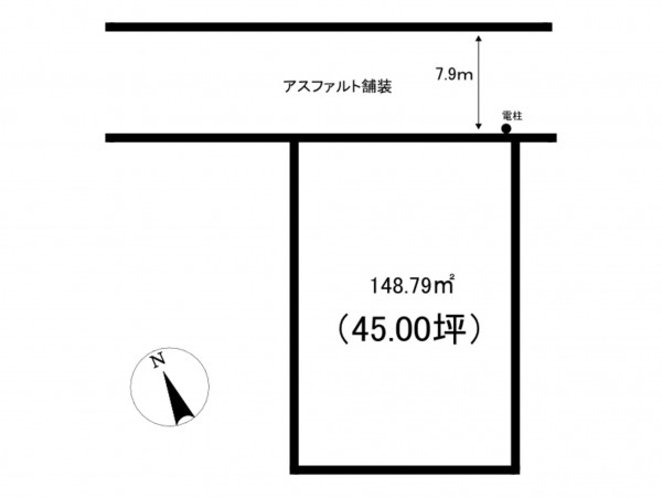鹿児島市紫原、土地の間取り画像です