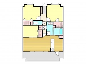 鹿児島市城南町、マンションの間取り画像です