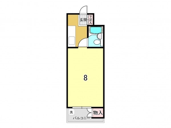 鹿児島市武、マンションの間取り画像です