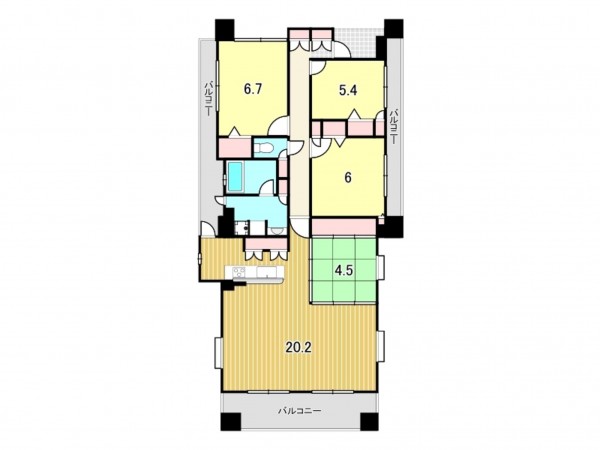 鹿児島市高麗町、収益物件/マンションの間取り画像です