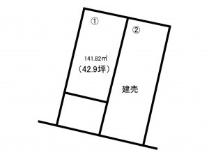 鹿児島市宇宿、土地の間取り画像です