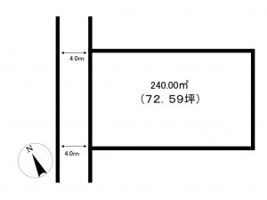 鹿児島市紫原、土地の間取り画像です
