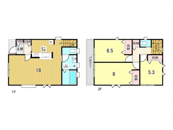 鹿児島市明和、新築一戸建ての間取り画像です